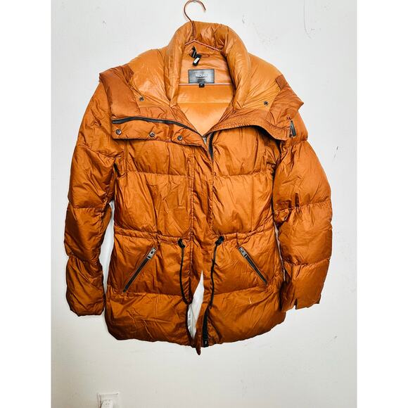 MACKAGE Brown Nylon Puffer Long Sleeve Freya Puffer Jacket Size Small REPAIRED - Picture 2 of 16